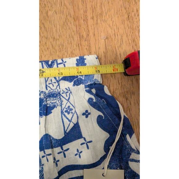 Joie Women’s Blue White Floral 100% Linen Dress And Drawstring Top NWT - Picture 9 of 11